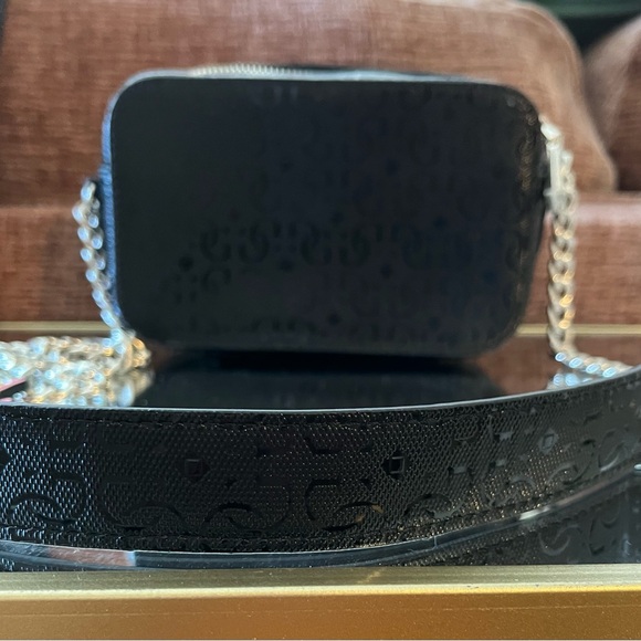 Guess Black Crossbody Bag with Red Accents - Picture 2 of 4